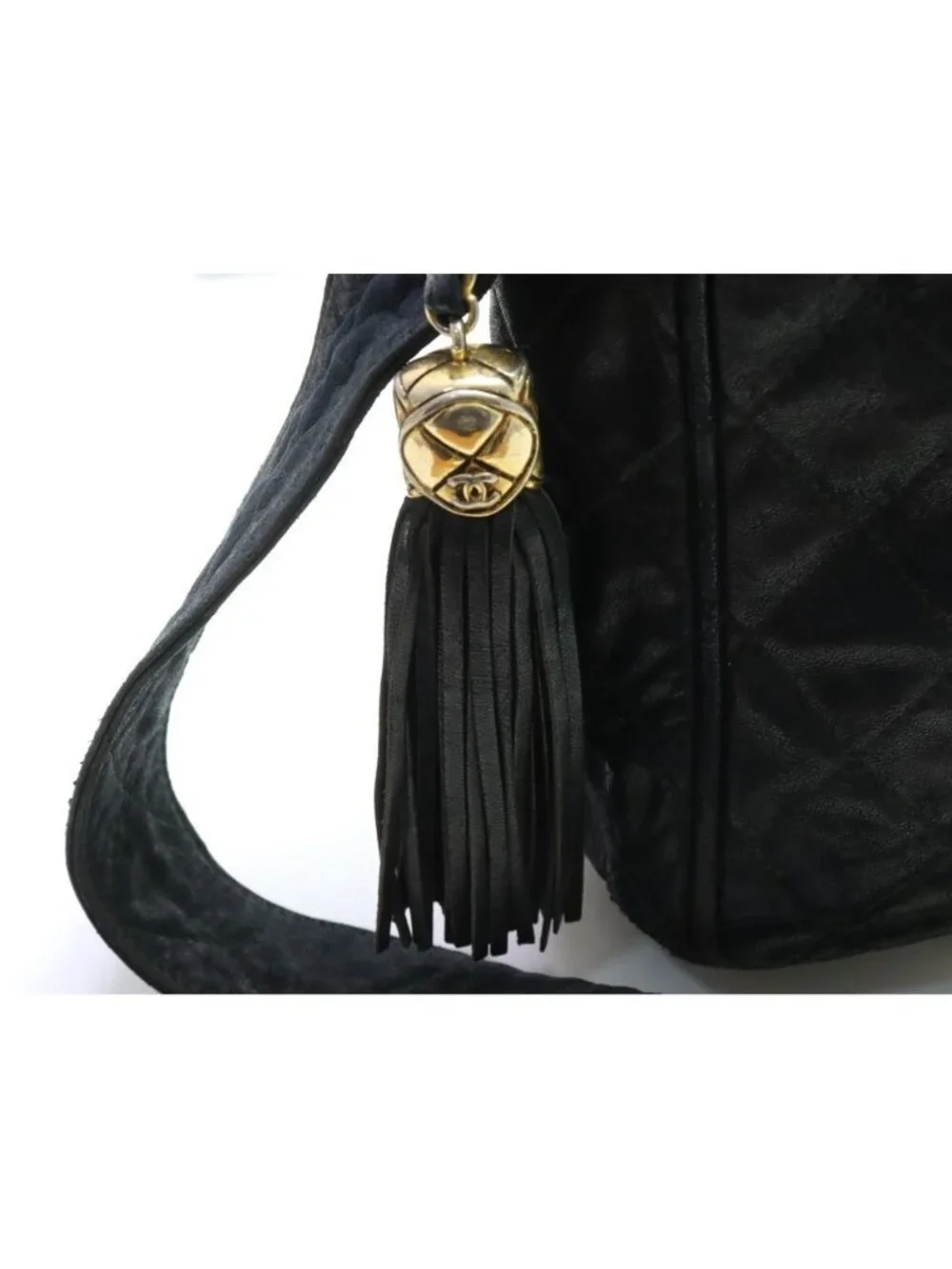 Chanel Quilted Lambskin Fringe Shoulder Bag